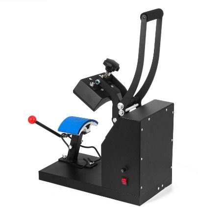 BRAND NEW Heat Press 6x3.75Inch Curved Element Hat Press Clamshell Design for Hats Rigid Steel Frame