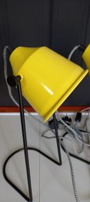 Carolyn Donnelly enamel table lamps.