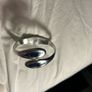 Vintage Solid Silver Mexican Taxco Bracelet Sodalite Stones Image 5