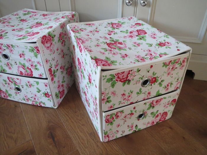 Rosali box drawers storage x2