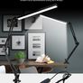 LED Folding Metal Desk Lamp Clip on Light Clamp 3 Colors Adjustable Image 4