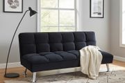 Black Velvet 3Seater Sofa Bed - Free Delivery