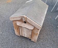 Small wooden dog house