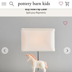 Pottery Barn Kids unicorn lamp