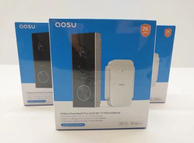 AOSU Video Doorbell PRO with 2K QHD Camera with HOMEBASE- - Brand New/Sealed