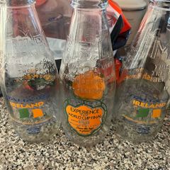 3 vintage 1990 World Cup milk bottles