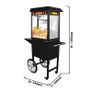 Professional Popcorn Machine with Trolley  Black  5 kg/h Image 4