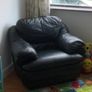 3 piece suite black leather Image 2