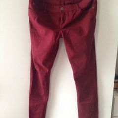 Wine skinny jeans