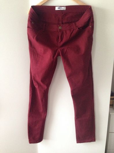 Wine skinny jeans