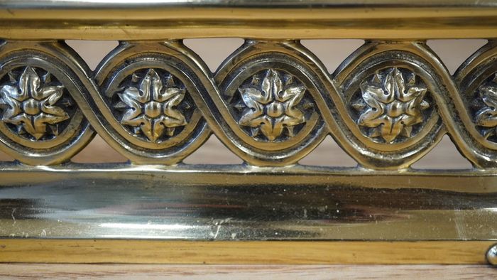 19th Century French Gilt Bronze Fireplace Fender