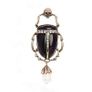 Art Deco Style Beetle Black Scarab Pearl Brooch Pin Image 3