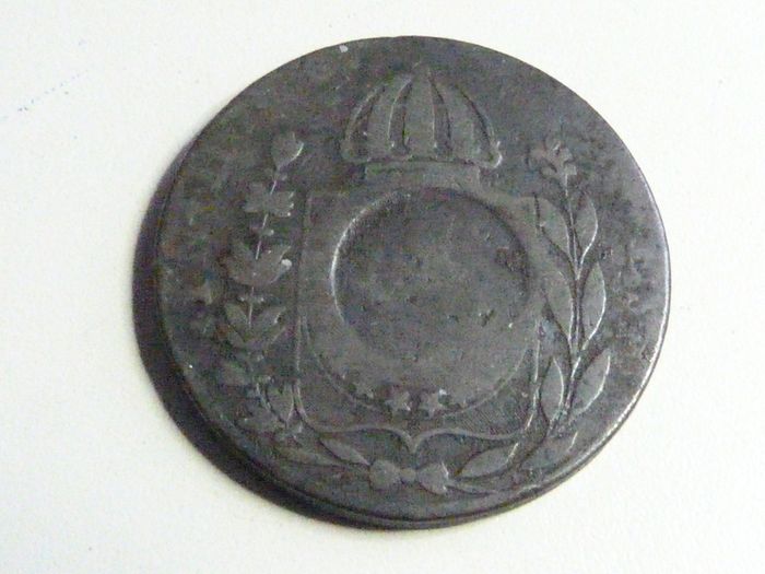 Brazil countermarked coin