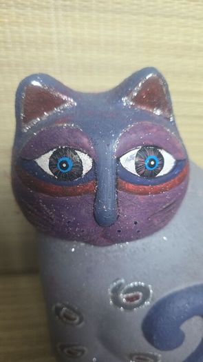 Ceramic cat ornament