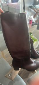 Dune Cowboy Boots size 8 wide calf