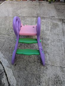 Kids Toddler Plastic Slide - Purple, Pink & Green
