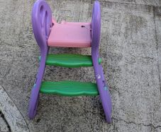 Kids Toddler Plastic Slide - Purple, Pink & Green