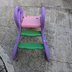 Kids Toddler Plastic Slide - Purple, Pink & Green
