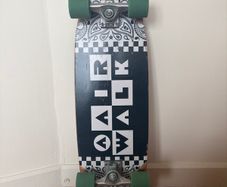 Wooden Cruiser Skateboard Adult with helmet