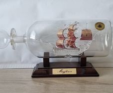 Vintage Mayflower Glass Ship