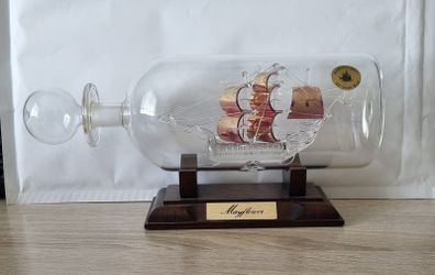 Vintage Mayflower Glass Ship