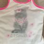 Girls 2-3 Kitten swimsuit pink and white Image 2