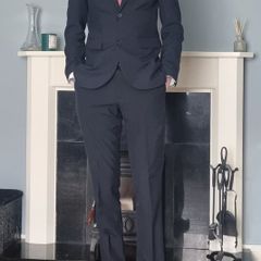 Men's navy suit