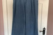 wide leg trouser jeans with pleated front size 12