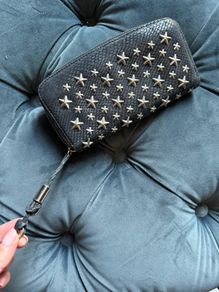 Jimmy Choo genuine soft leather studded wallet cost 320.00