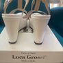 Luca Grossi White T-Bar wedge sandal Brand New Image 2