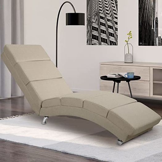 Relaxing Lounger London Living Room Ergonomic 186 x 55 cm Modern Recliner Chair