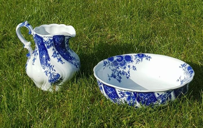 Vintage Delft Pitcher and Bowl Set