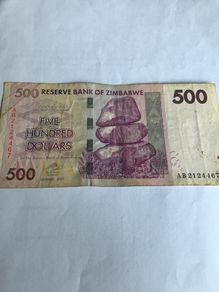 2007 Zimbabwe Banknote 500 Dollars