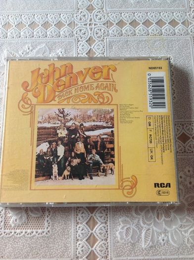 John Denver CD. Back Home Again.
