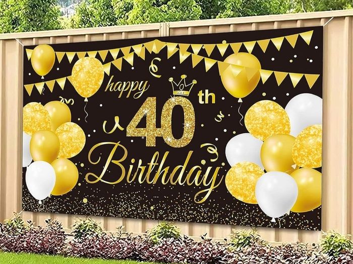 40th birthday banner decoration banner for Men and Women party
