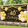 40th birthday banner decoration banner for Men and Women party Image 2