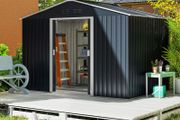 Metal Tool Shed with Sliding Doors and Ventilation Windows, 277 x 195 x 192 cm