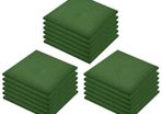 Fall Protection Tiles 18 pcs Rubber 50x50x3 cm Green