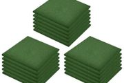 Fall Protection Tiles 18 pcs Rubber 50x50x3 cm Green