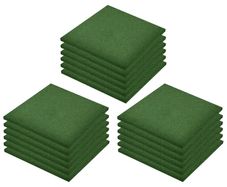Fall Protection Tiles 18 pcs Rubber 50x50x3 cm Green