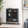 Multipurpose Cabinet with Grid Doors, Filing Cabinet, Storage Cabinet, 3 Levels, Each Shelf Holds up to 25 kg, for Kitchen, Hallway, Living Room, Image 3