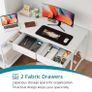L Shaped Computer Desk with 2 Drawers,Office Corner Desk, White 100cm,2 Drawers and 2 Storag  e Shelves for Extra Storage, Compact Corner fit Design, Perfect for Home Workspace & Study use Image 6