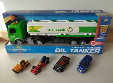 Toy Oil Tanker + Cars Bundle