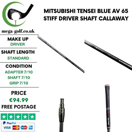 Mitsubishi Tensei Blue Av 65 Stiff Driver Shaft / Callaway 2nd Gen