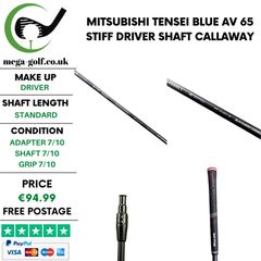 Mitsubishi Tensei Blue Av 65 Stiff Driver Shaft / Callaway 2nd Gen