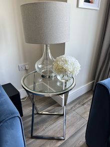 Pair of Chrome side Tables