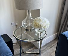 Pair of Chrome side Tables