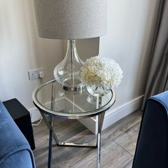 Pair of Chrome side Tables