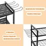 Garden Tool Organizer with 4 hooks heavy duty tools storage rack on wheels (84x30x80 cm) Image 4