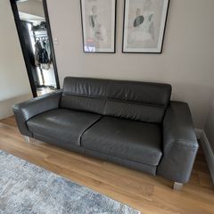 Italian leather sofa 3 seater